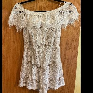 Lace Rue21 Romper off the shoulder
